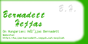 bernadett hejjas business card